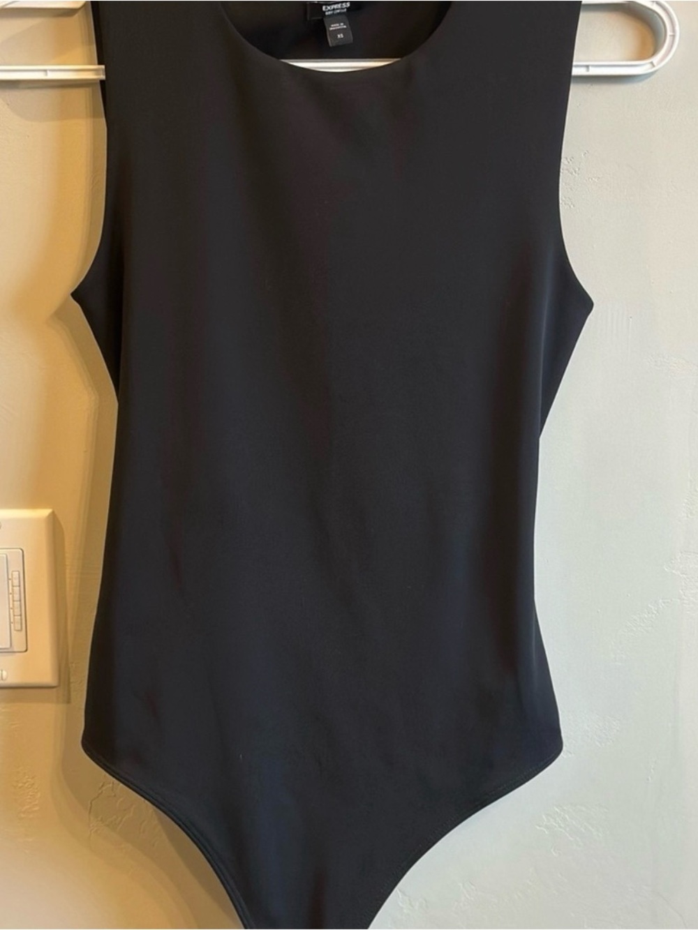 Express Black Sleeveless Scoop Neck Bodysuit